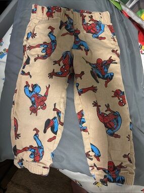 Marvel Spider-Man Beige and Blue Kids Pajama Bottoms